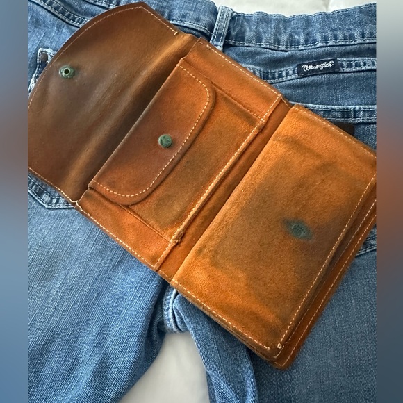 unbranded Other - Vintage Distressed Leather Biker Wallet